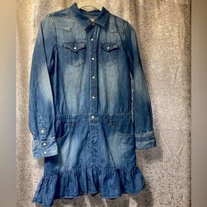 Ralph Lauren Jean denim dress girls size 14